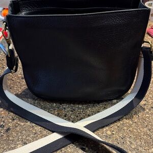 Madewell Black Leather Crossbody Bag changeable strap